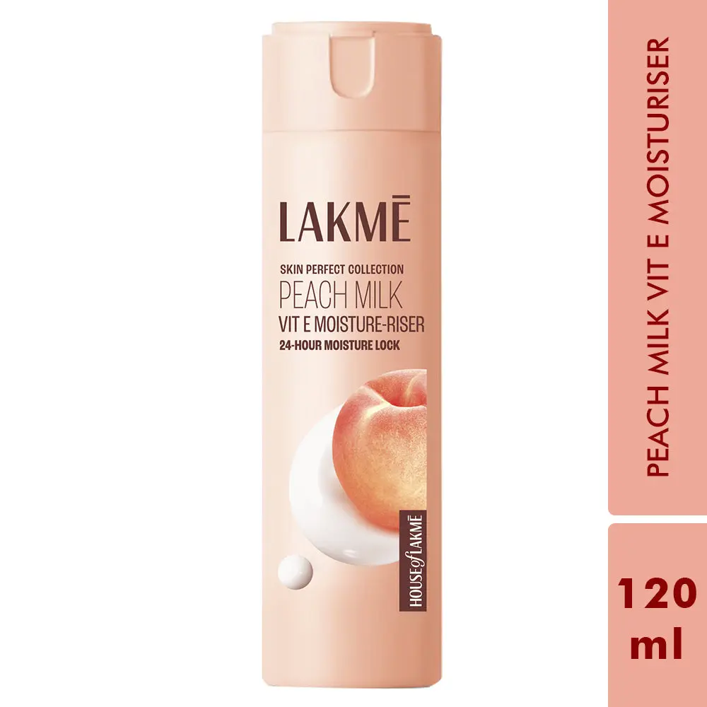 Lakme Peach Milk Moisturizer Lotion Bottle 