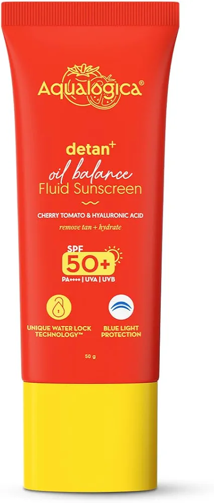 Aqualogica Detan+ Oil Balance Fluid Sunscreen Spf50