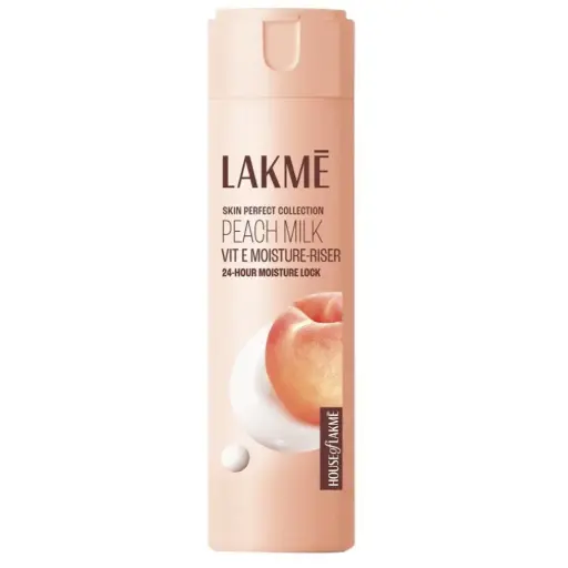 Lakme Peach Milk Moisturizer Lotion Bottle 