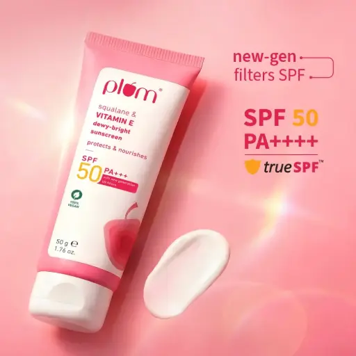 Plum Squalane Vitamin E Dewy Bright Sunscreen