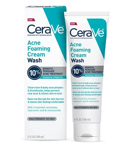 [604520] Cerave Acne Foaming Cream Wash 10% Benzoyl Peroxide